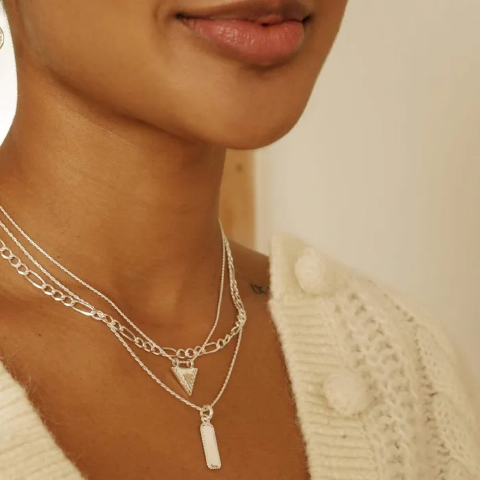 Women Chain Necklaces Daisy London Jewellery Este Lalonde Figaro Chain Necklace Sterling Silver