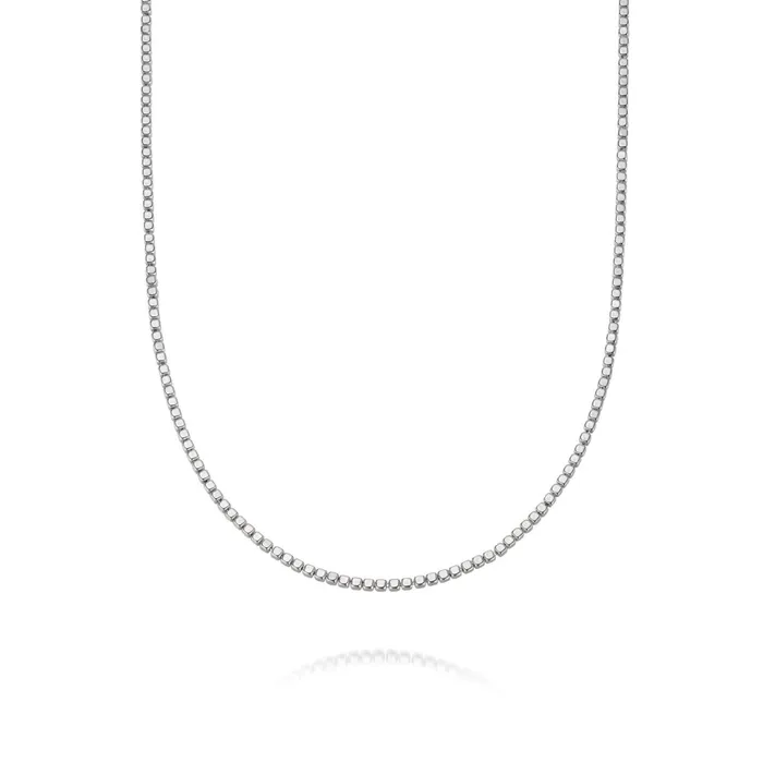 Women Chain Necklaces Daisy London Jewellery Thin Beaded Necklace Sterling Silver Women Chain Necklaces Daisy London Jewellery Thin Beaded Necklace Sterling Silver