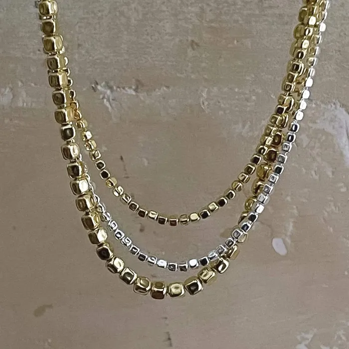 Women Chain Necklaces Daisy London Jewellery Thin Beaded Necklace Sterling Silver