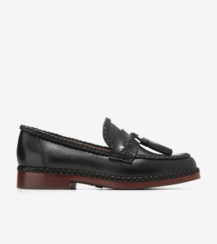 Women Chanon Tassel Loafers Black Cole Haan Loafers and Drivers