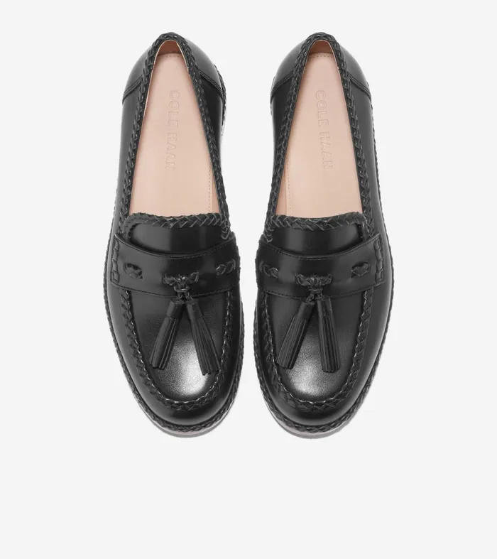Women Chanon Tassel Loafers Black Cole Haan Loafers and Drivers