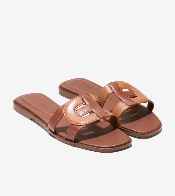 Women Chrisee Slide Sandals Dark Cuoio Brownpecan Cole Haan Sandals