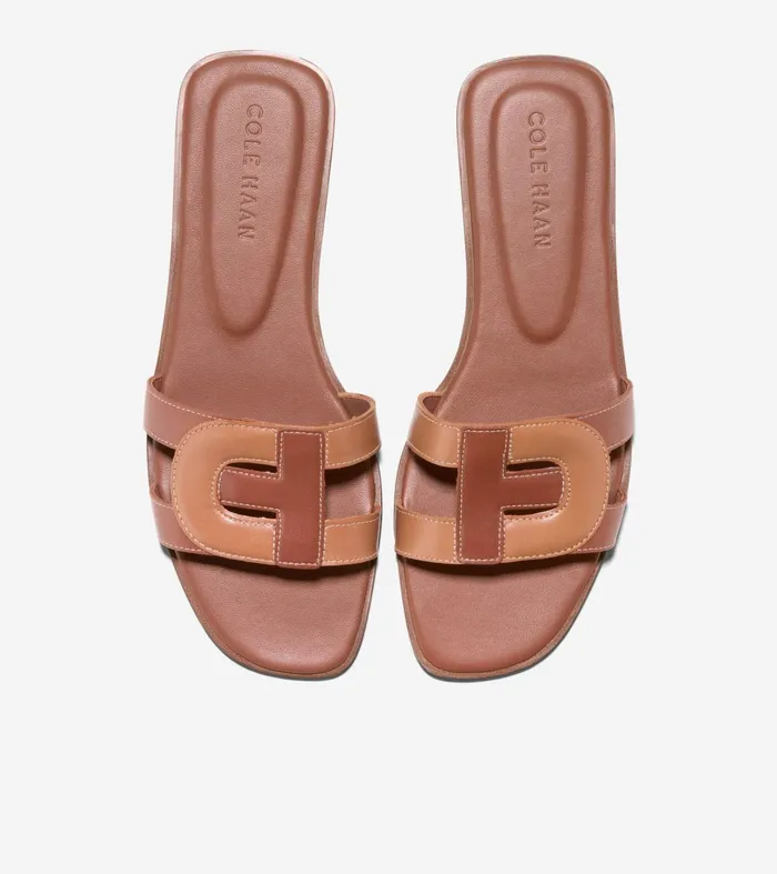 Women Chrisee Slide Sandals Dark Cuoio Brownpecan Cole Haan Sandals