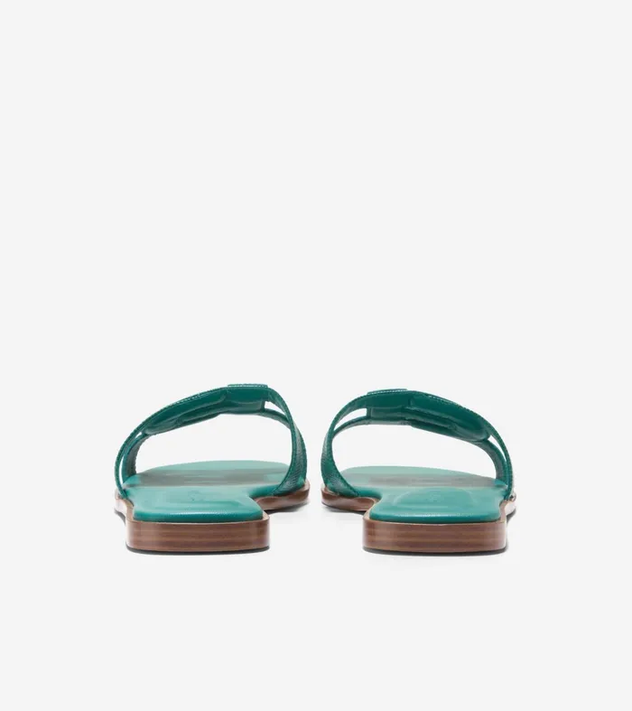 Women Chrisee Slide Sandals Green Lizard Print Cole Haan Sandals