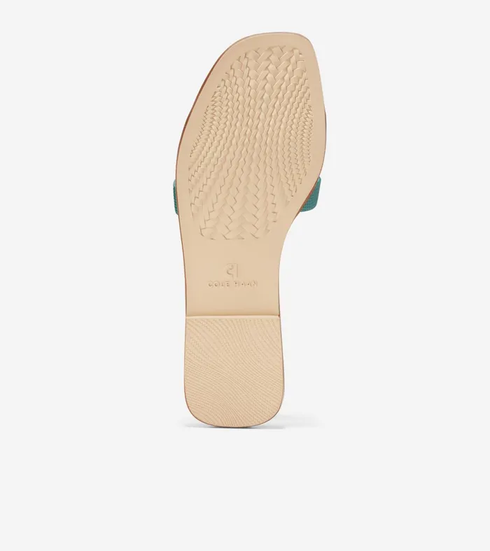 Women Chrisee Slide Sandals Green Lizard Print Cole Haan Sandals