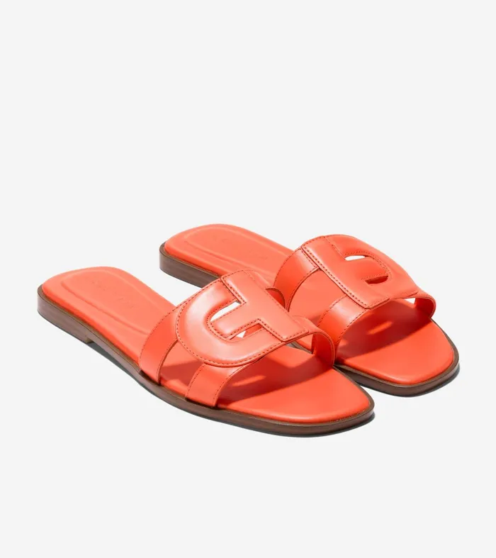 Women Chrisee Slide Sandals Nasturtium Orange Cole Haan Sandals