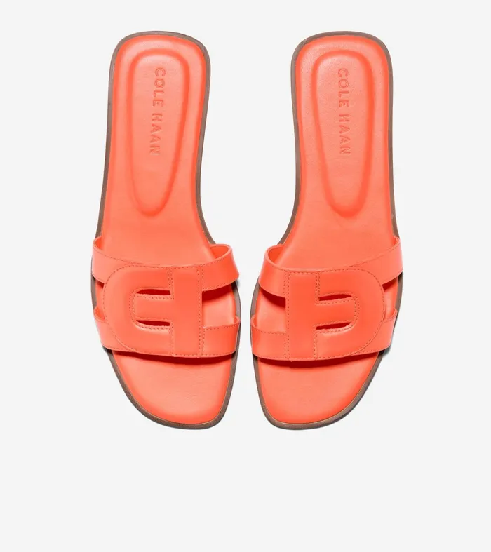 Women Chrisee Slide Sandals Nasturtium Orange Cole Haan Sandals