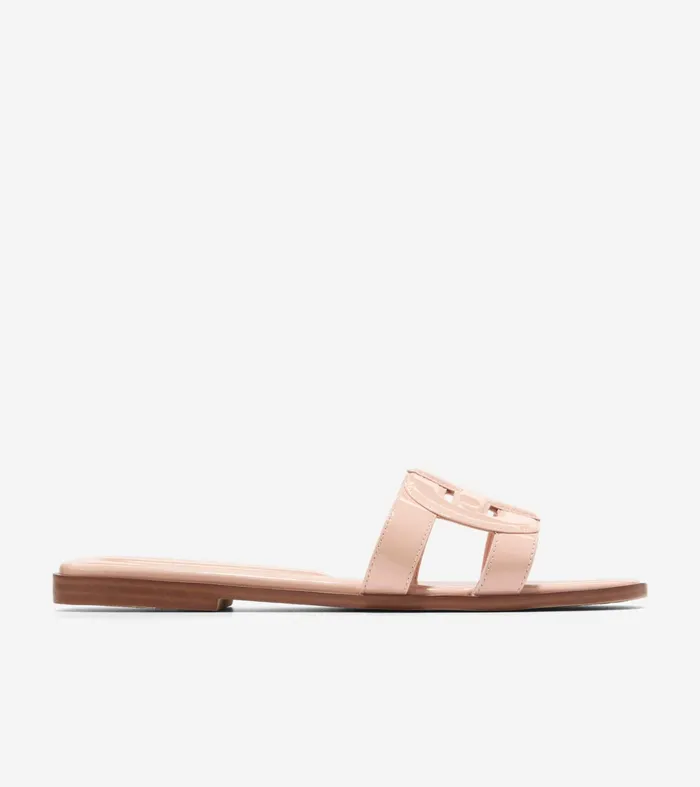 Women Chrisee Slide Sandals Porcelain Patent Cole Haan Sandals