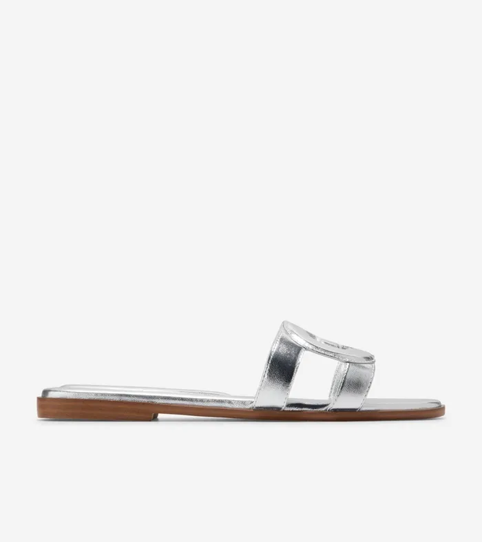 Women Chrisee Slide Sandals Silver Cole Haan Sandals