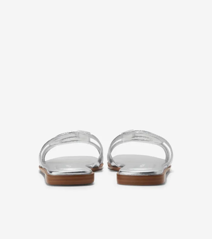 Women Chrisee Slide Sandals Silver Cole Haan Sandals