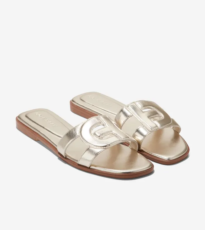 Women Chrisee Slide Sandals Soft Gold Cole Haan Sandals