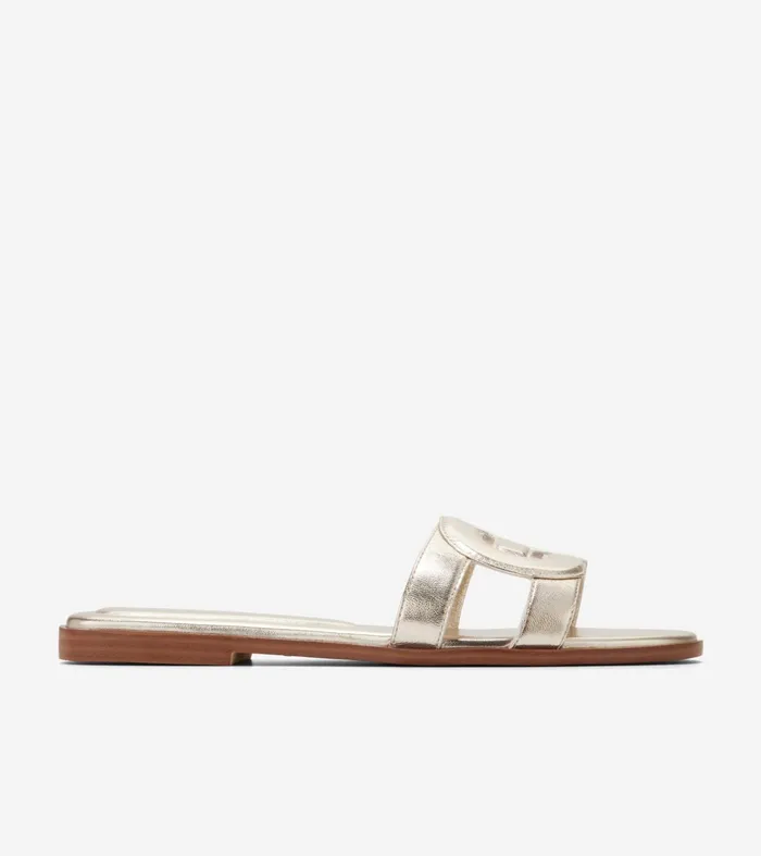 Women Chrisee Slide Sandals Soft Gold Cole Haan Sandals