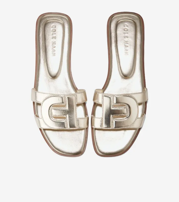Women Chrisee Slide Sandals Soft Gold Cole Haan Sandals