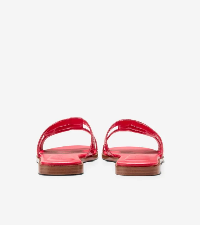 Women Chrisee Slide Sandals True Red Croc Print Cole Haan Sandals