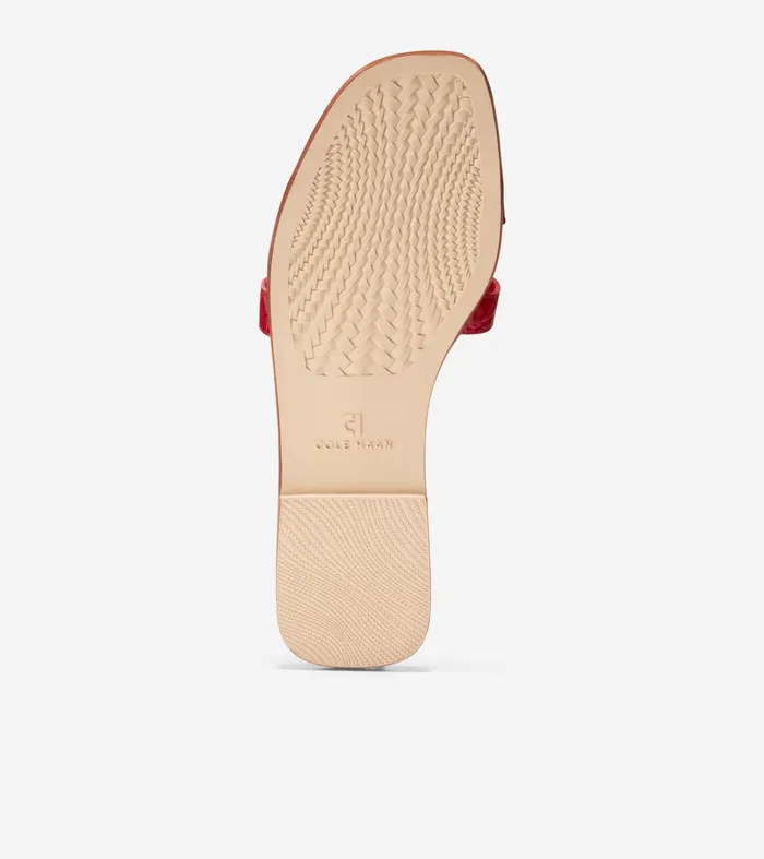 Women Chrisee Slide Sandals True Red Croc Print Cole Haan Sandals