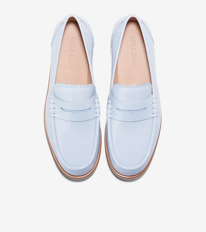 Women Christyn Penny Loafers Heather Blue Patent Cole Haan Loafers and Drivers