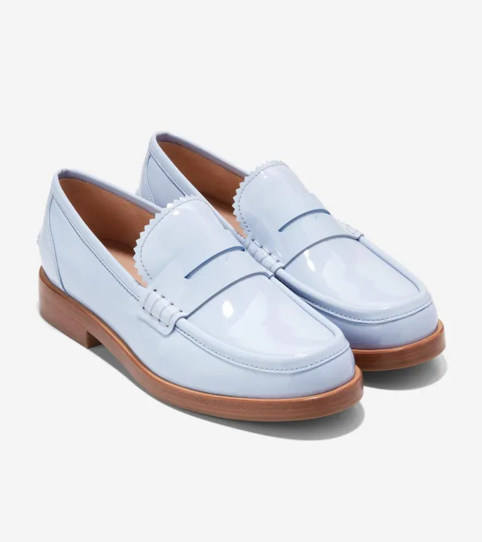 Women Christyn Penny Loafers Heather Blue Patent Cole Haan Loafers and Drivers