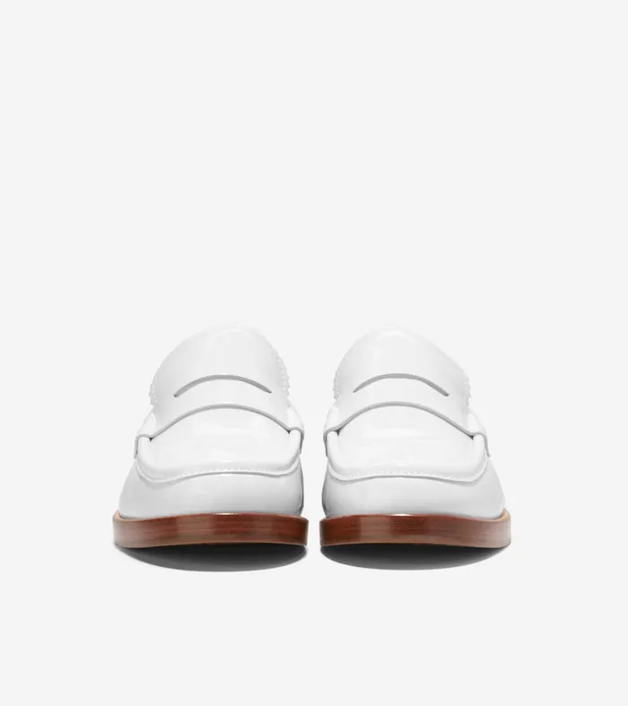 Women Christyn Penny Loafers White Patent Cole Haan Loafers and Drivers