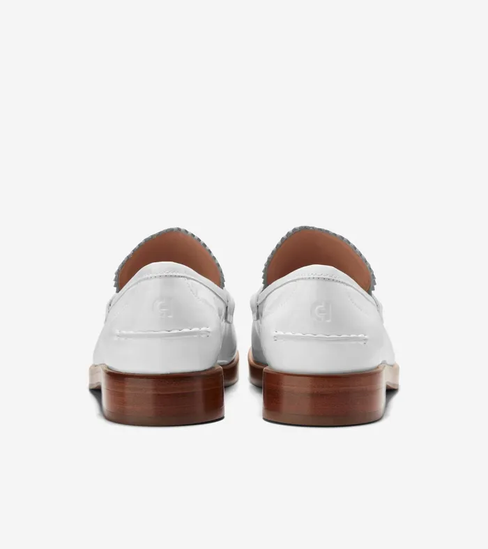 Women Christyn Penny Loafers White Patent Cole Haan Loafers and Drivers