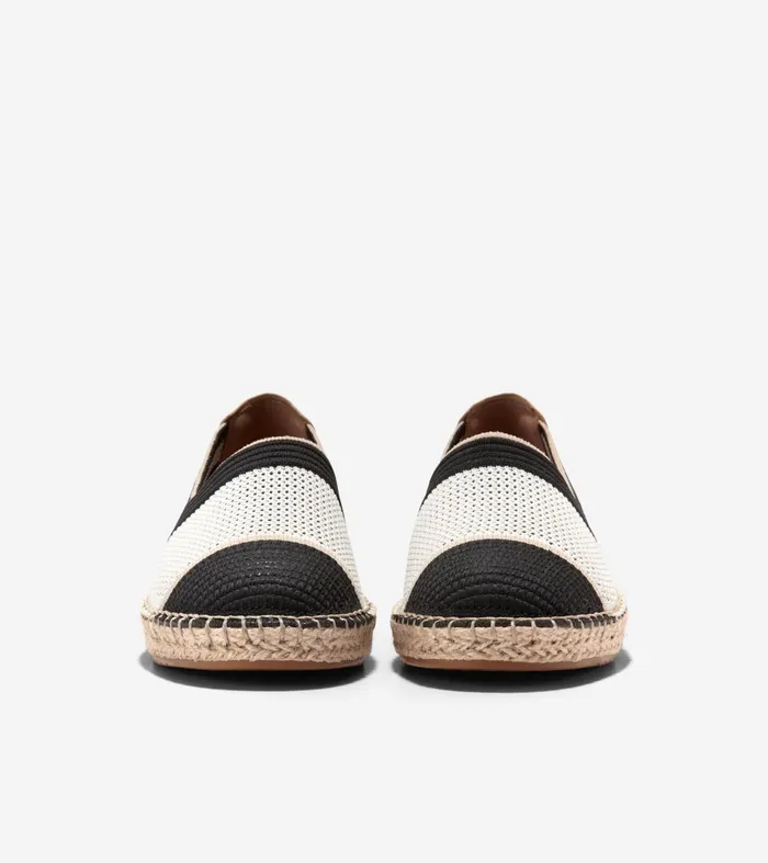 Women Cloudfeel Espadrille II SlipOn Loafers Ivory Stitchliteandtradesoft Gold Cole Haan Loafers and Drivers