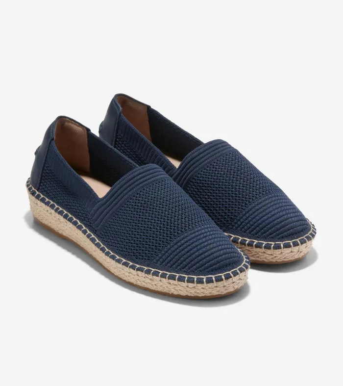Women Cloudfeel Espadrille II SlipOn Loafers Marine Blue Stitchliteandtrade Cole Haan Loafers and Drivers