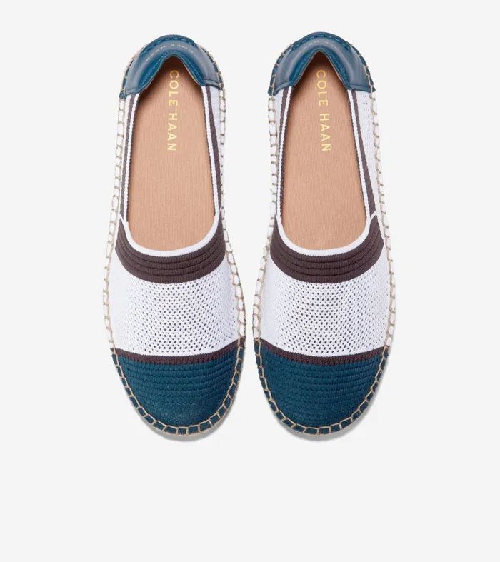 Women Cloudfeel Espadrille II SlipOn Loafers Whiteblue Wing Tealchocolate Stitchliteandtrade Cole Haan Loafers and Drivers