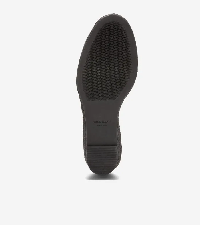 Women Cloudfeel Espadrille Sling Back Wedges Black Cole Haan Heels and Pumps