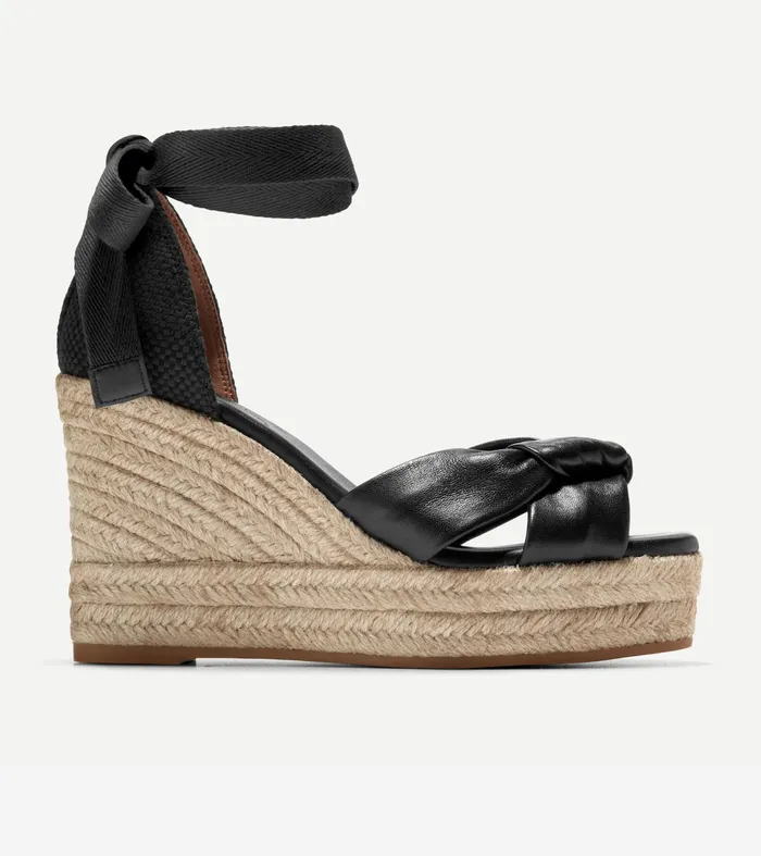 Women Cloudfeel Hampton Wedge Sandals Black Cole Haan Heels and Pumps