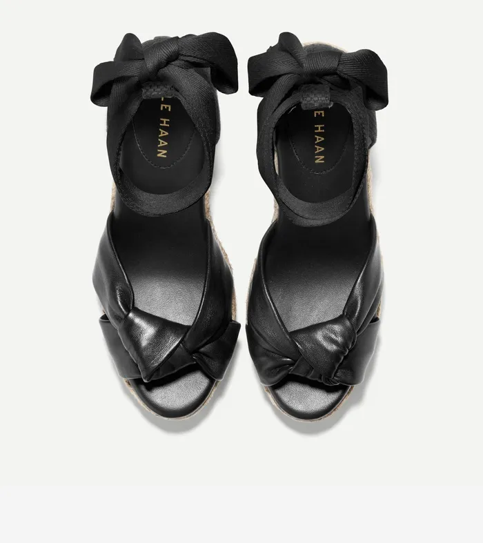 Women Cloudfeel Hampton Wedge Sandals Black Cole Haan Heels and Pumps