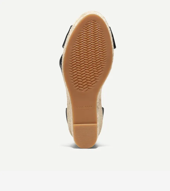 Women Cloudfeel Hampton Wedge Sandals Black Cole Haan Heels and Pumps