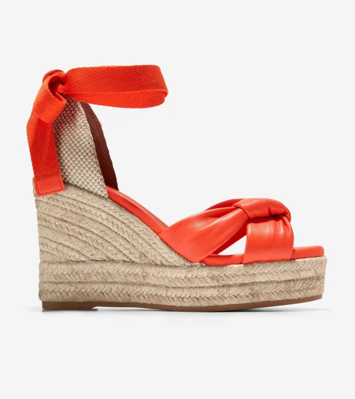 Women Cloudfeel Hampton Wedge Sandals Nasturtium Orangenatural Canvas Cole Haan Heels and Pumps Women Cloudfeel Hampton Wedge Sandals Nasturtium Orangenatural Canvas Cole Haan Heels and Pumps