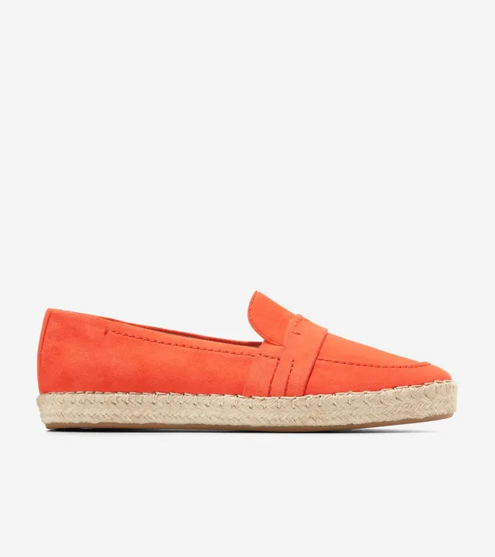Women Cloudfeel Montauk Espadrille Loafers Nasturtium Orange Cole Haan Loafers and Drivers