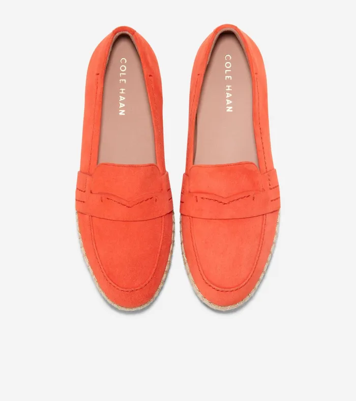 Women Cloudfeel Montauk Espadrille Loafers Nasturtium Orange Cole Haan Loafers and Drivers