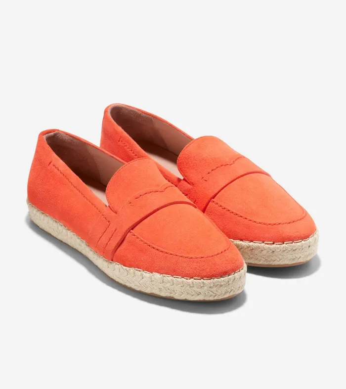 Women Cloudfeel Montauk Espadrille Loafers Nasturtium Orange Cole Haan Loafers and Drivers
