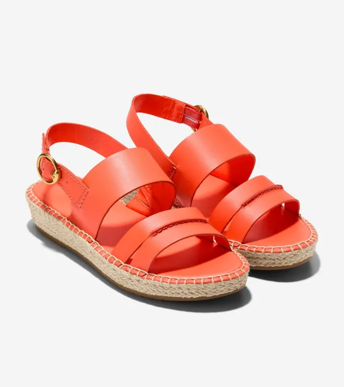 Women Cloudfeel Tilden Ankle Strap Sandals Nasturtium Orange Cole Haan Sandals