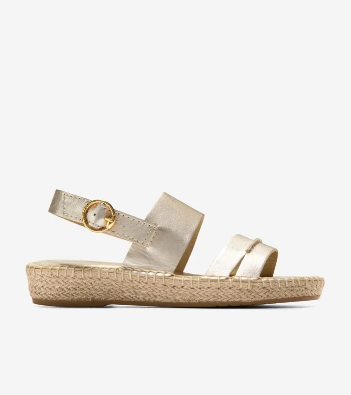 Women Cloudfeel Tilden Ankle Strap Sandals Soft Gold Cole Haan Espadrilles