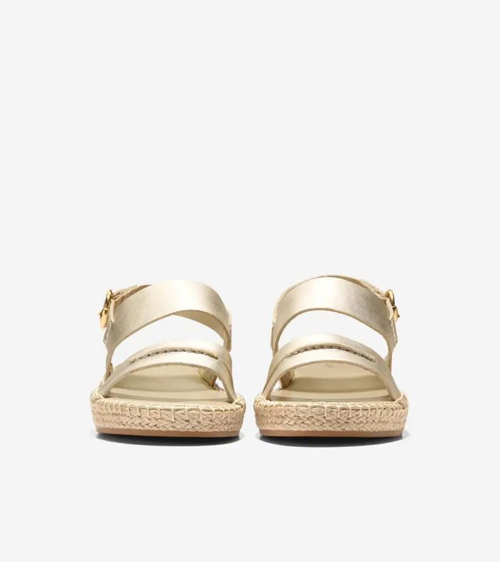 Women Cloudfeel Tilden Ankle Strap Sandals Soft Gold Cole Haan Espadrilles