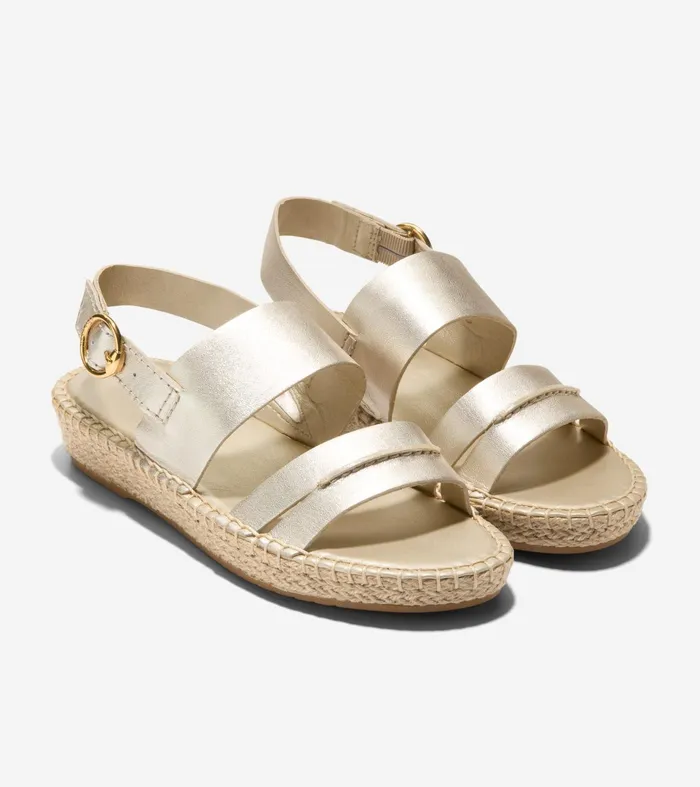 Women Cloudfeel Tilden Ankle Strap Sandals Soft Gold Cole Haan Espadrilles