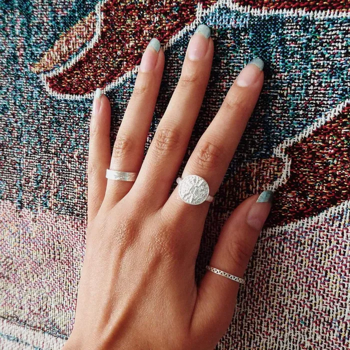 Women Cocktail Rings Daisy London Jewellery Artisan Woven Ring Sterling Silver