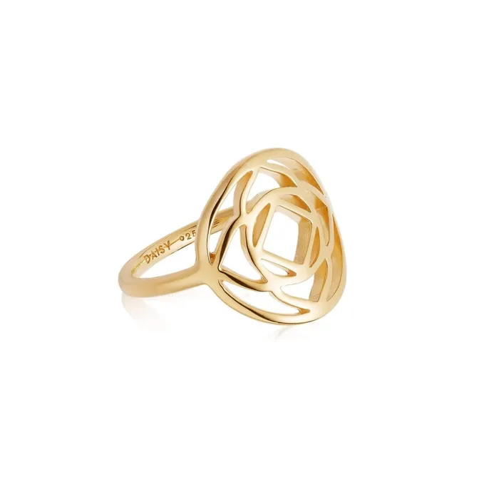 Women Cocktail Rings Daisy London Jewellery Base Chakra Ring 18Ct Gold Plate