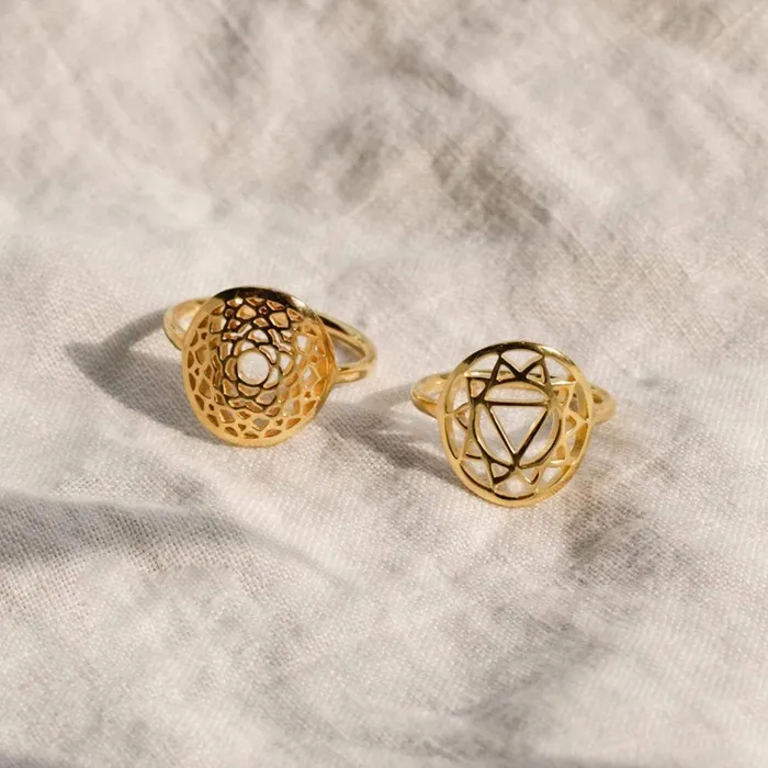 Women Cocktail Rings Daisy London Jewellery Crown Chakra Ring 18Ct Gold Plate