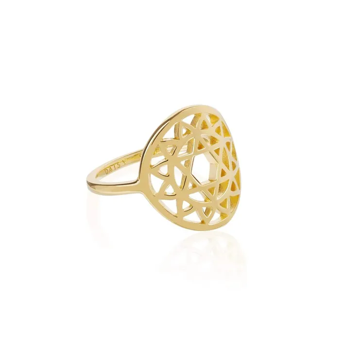 Women Cocktail Rings Daisy London Jewellery Heart Chakra Ring 18Ct Gold Plate