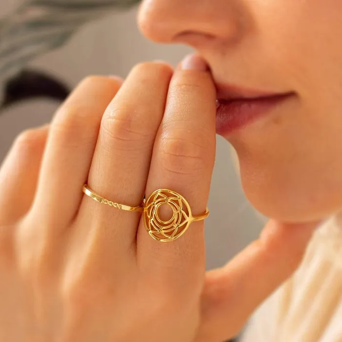 Women Cocktail Rings Daisy London Jewellery Sacral Chakra Ring 18Ct Gold Plate