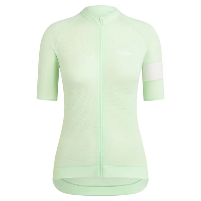 Women Core Lightweight Cycling Jersey Dusted Orangewhitepale Bluepeachmoonscapemint Greenwhite Rapha Archive