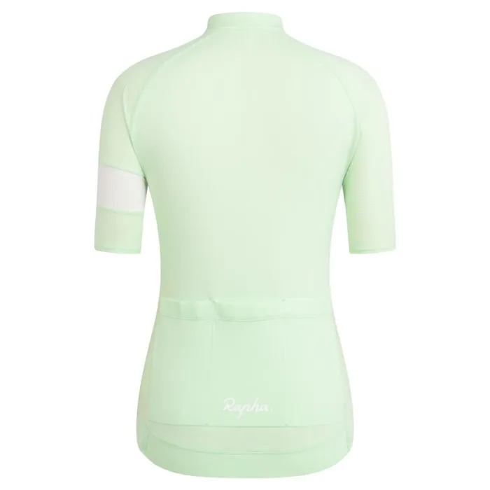 Women Core Lightweight Cycling Jersey Dusted Orangewhitepale Bluepeachmoonscapemint Greenwhite Rapha Archive