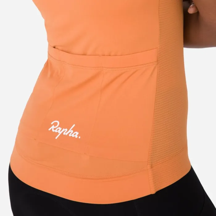 Women Core Lightweight Cycling Jersey Dusted Orangewhitepale Bluepeachmoonscapemint Greenwhite Rapha Archive