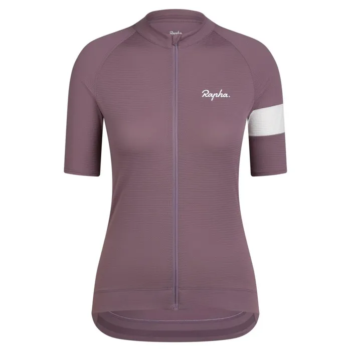 Women Core Lightweight Cycling Jersey Dusted Orangewhitepale Bluepeachmoonscapemint Greenwhite Rapha Archive