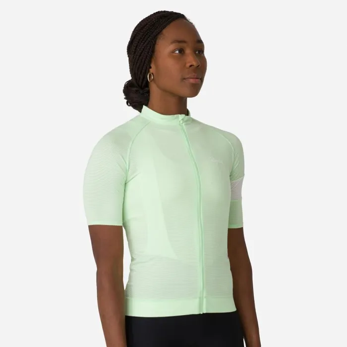 Women Core Lightweight Cycling Jersey Dusted Orangewhitepale Bluepeachmoonscapemint Greenwhite Rapha Archive