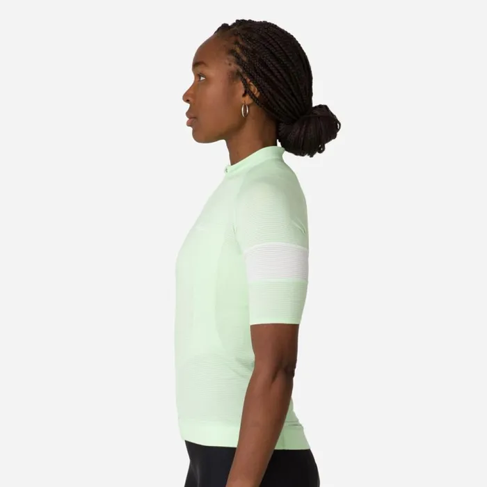Women Core Lightweight Cycling Jersey Dusted Orangewhitepale Bluepeachmoonscapemint Greenwhite Rapha Archive