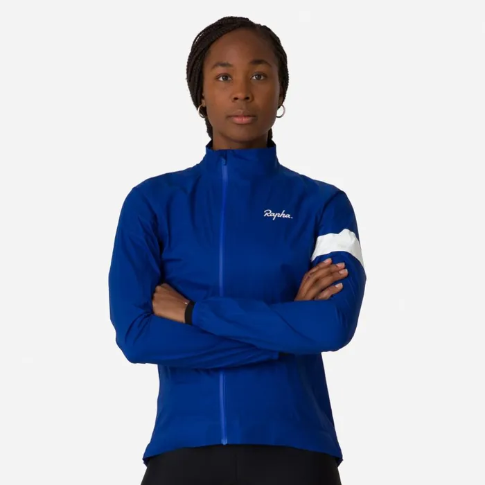 Women Core Rain Jacket II For Wet Weather Riding Dusted Bluewhitepale Greenwhitedeep Coffeewhiteindigowhitedark Khakiwhite Rapha Archive